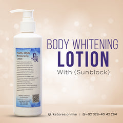 Body Whitening Lotion + Sunblock||With the Addition Of Niacinamide and Glutathione||300ML